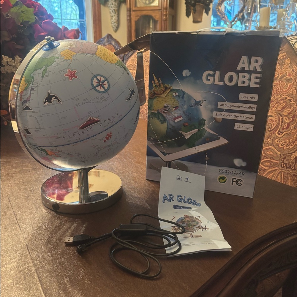 AR Globe LED Interactive World Globe - Light Blue BN